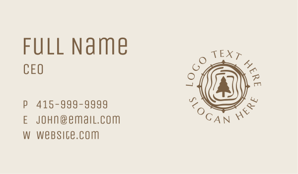 Brown Clock Tree  Business Card Design Image Preview