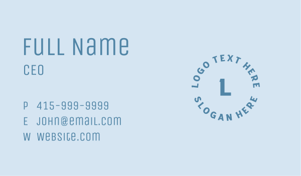 Blue Letter Company Business Card Design Image Preview