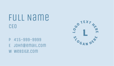 Blue Letter Company Business Card Image Preview