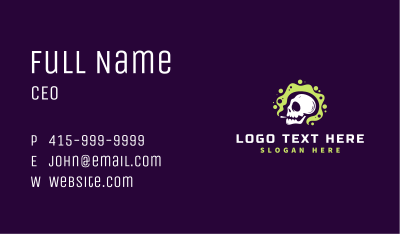 Skull Smoke Cigarette Business Card Image Preview