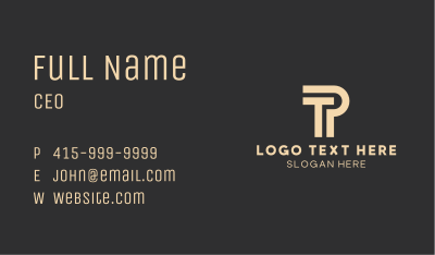 Corporate T & P Monogram Business Card Image Preview