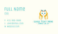 Colorful Cat Giraffe Business Card Image Preview