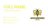 Yellow Wasp Outline Business Card Design