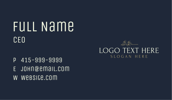 Luxury Florist Wordmark Business Card Design Image Preview