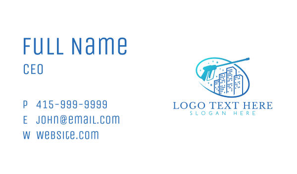 Gradient Building Cleaning Business Card Design Image Preview