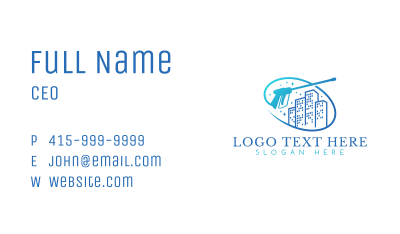 Gradient Building Cleaning Business Card Image Preview