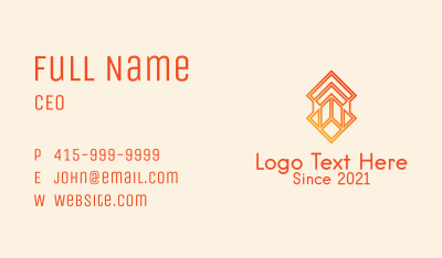 Orange Textile Pattern  Business Card Image Preview