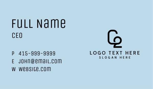 Generic Monogram Letter C2 Business Card Design Image Preview
