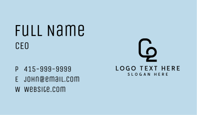 Generic Monogram Letter C2 Business Card Image Preview