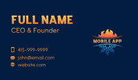 Fire Ice Temperature Business Card Image Preview
