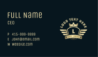 Crown Shield Wings Business Card Image Preview