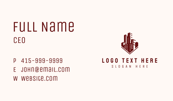 Real Estate Building Broker Business Card Design Image Preview