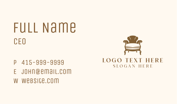 Sofa Seat Furniture Business Card Design Image Preview