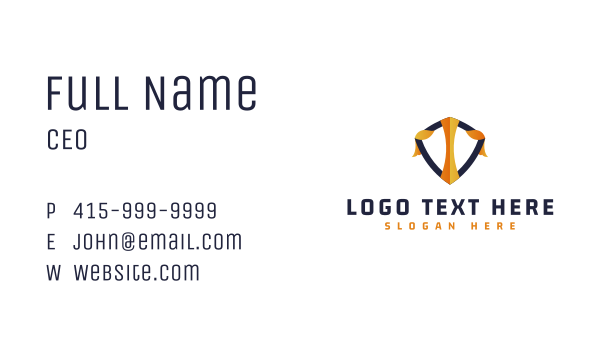 Letter T Generic Shield Business Card Design Image Preview