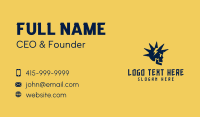 Punk Lightning Bolt Skull Business Card Preview