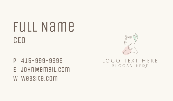 Face Body Leaves Business Card Design Image Preview