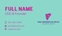 Paint Graffiti Letter F Business Card Image Preview
