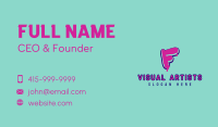 Paint Graffiti Letter F Business Card Image Preview