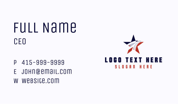 Patriot American Eagle Business Card Design Image Preview