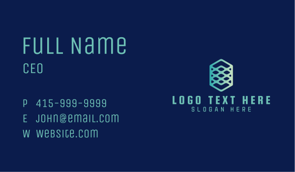 Cyber Cube Gaming Business Card Design Image Preview