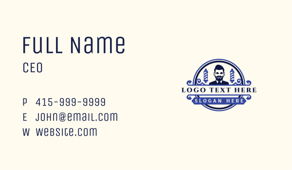 Gentleman Haircut Barber Business Card Design Image Preview
