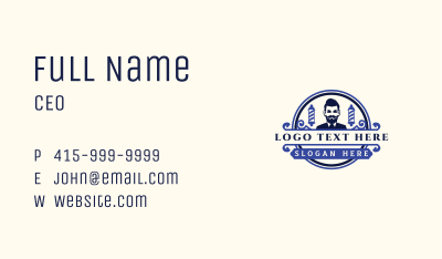 Gentleman Haircut Barber Business Card Image Preview