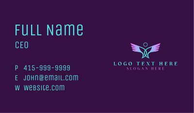 Spiritual Halo Wings Business Card Image Preview