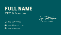 Classy Signature Wordmark Business Card Preview