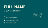 Classy Signature Wordmark Business Card Image Preview
