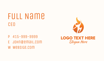 Human Fireball Fitness Business Card Image Preview