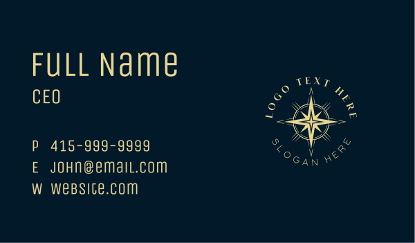 Navigation Compass Tool Business Card Design Image Preview