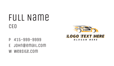 Super Car Vehicle Business Card Image Preview