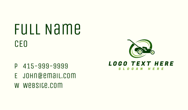 Lawn Mower Yard Maintenance Business Card Design Image Preview