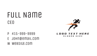 Fast Marathon Runner Business Card Image Preview