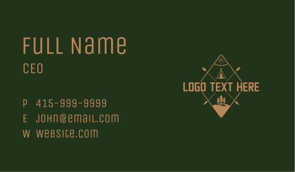 Nature Camping Travel Business Card Design Image Preview