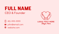 Heart Caring Hands Business Card Image Preview