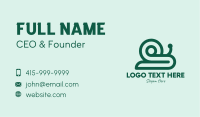 Green Snail Shell Business Card Image Preview