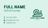 Green Snail Shell Business Card Image Preview