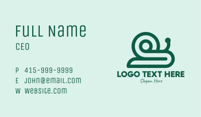 Green Snail Shell Business Card Image Preview