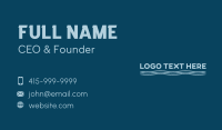 Ocean Wave Wordmark  Business Card Image Preview