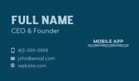 Ocean Wave Wordmark  Business Card Image Preview