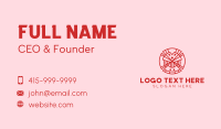 Geometric Lucky Clover  Business Card Preview