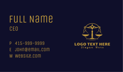 Justice Law Firm Business Card Image Preview