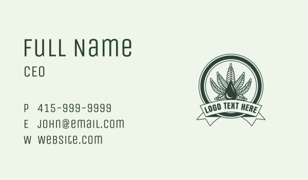 Medicinal Weed Extract Business Card Design Image Preview