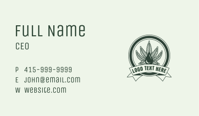 Medicinal Weed Extract Business Card Image Preview