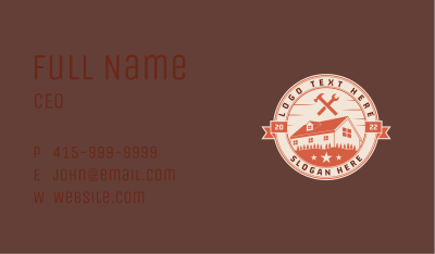 Hammer Wrench House Construction Business Card Image Preview