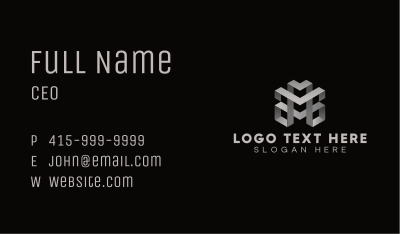 Digital Structure Geometric Business Card Image Preview