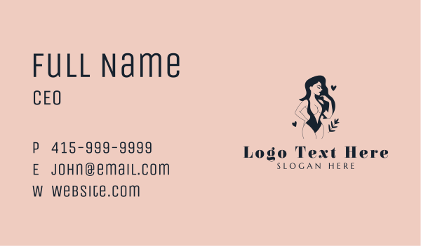 Erotic Woman Beauty Business Card Design Image Preview