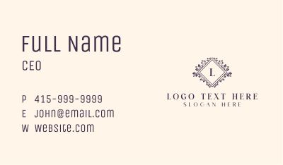 Luxury Floral Event Business Card Image Preview