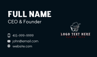 Smoking Skull Hat Business Card Preview